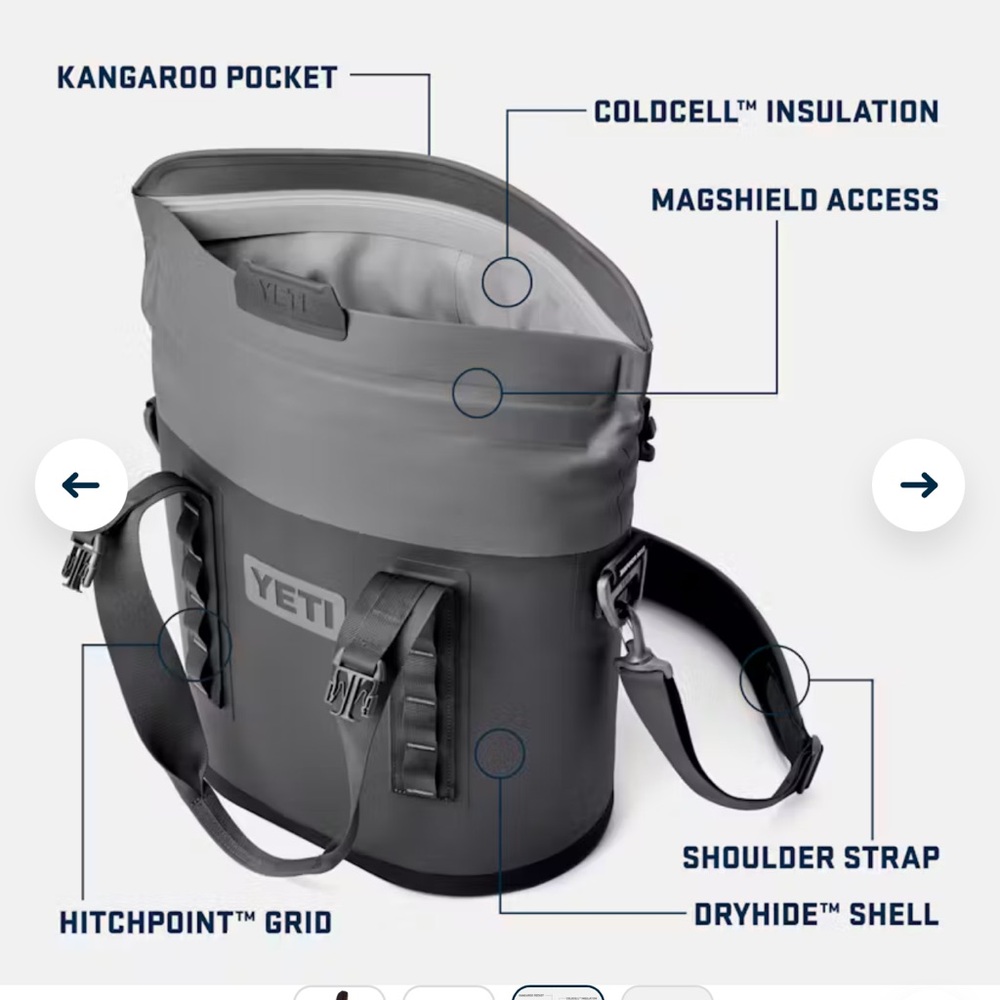 NWT  YETI HOPPER M15 SOFT COOLER- NAVY - Picture 5 of 7